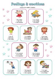 English Worksheet: Feelings & emotions