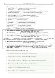 English Worksheet: Relative clauses
