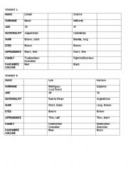 English Worksheet: Speaking cards