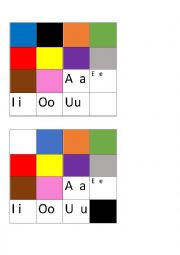color and vowel bingo