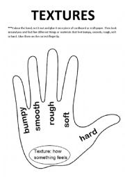 English Worksheet: TEXTURES HAND