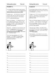 English Worksheet: Joy Darling pair work