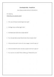 Simple past listening worksheet