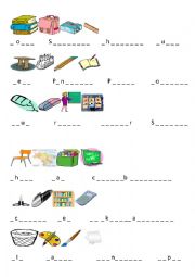 English Worksheet: in our classroom