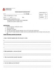 English Worksheet: globalization 