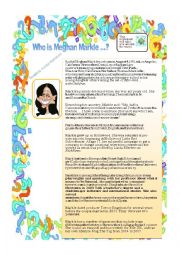 English Worksheet: Who is Meghan Markle ?