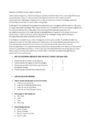 English Worksheet: reading comprehension test CHARLES DARWIN