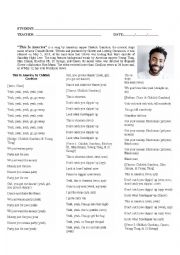 English Worksheet: Song This is America