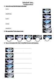 English Worksheet: Baby Shark  Song - Activities