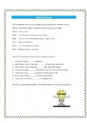 English Worksheet: Linking Words