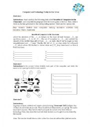 English Worksheet: Computer and Technology Today in our Lives