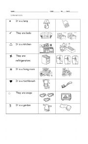 English Worksheet: furniture in the house