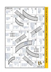 English Worksheet: simple present question making boardgame