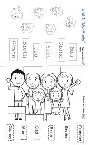 English Worksheet: My Family