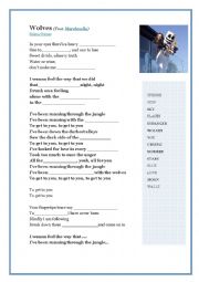 English Worksheet: Selena Gomez, Marshmello - Wolves