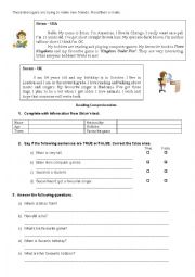 English Worksheet: Personal identification