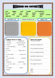 English Worksheet: gerund & infinitive