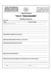 worksheet for reading in libraries