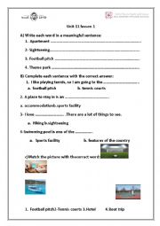 English Worksheet: vocabulary