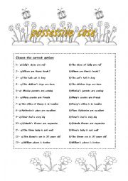 English Worksheet: POSSESSIVE CASE