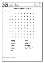 English Worksheet: feelings 