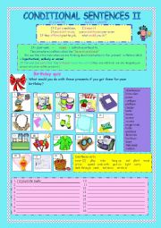 English Worksheet: conditional sentences II