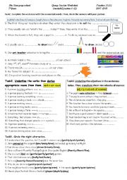 English Worksheet: module5 (section1+2)