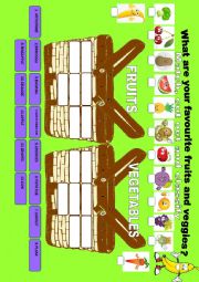 English Worksheet: Fruits and Veggies