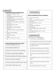 English Worksheet: Exercises