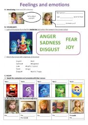 English Worksheet: Feelings and emotions