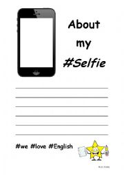 English Worksheet: about my selfie