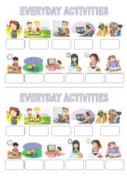 English Worksheet: Everyday activities
