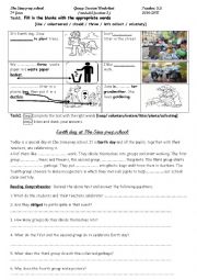 English Worksheet: 7th form/group session (module5/section3)