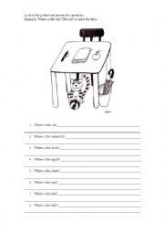 English Worksheet: Positions