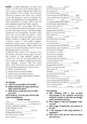 English Worksheet: Pompeii by Bastille song worksheet