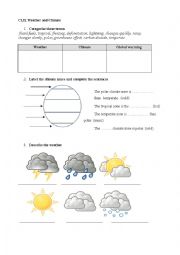 English Worksheet: weather and climate