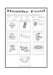 English Worksheet: Healthy Food