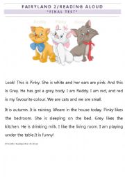 English Worksheet: Reading (orally) for children