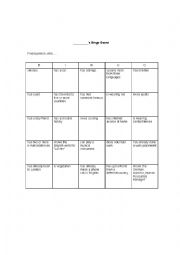 English Worksheet: Warmer Bingo Business Classes