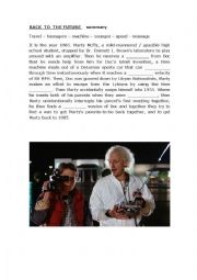 English Worksheet: Back to the future