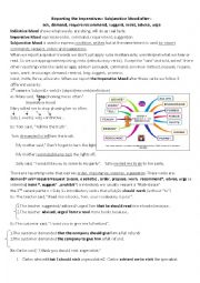 English Worksheet: Reported Speech with imperatives