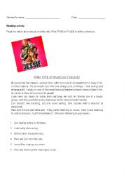 English Worksheet: reading activity - Jessie (TV show)