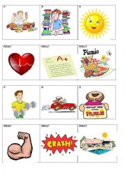 English Worksheet: Card game Conditional sentences Type 0 and1