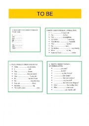 English Worksheet: To be - simple grammar exercise