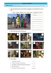 sherk movie activity