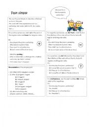 English Worksheet: Past simple for auditive students