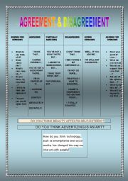 English Worksheet: AGREEING AND DISAGREEING