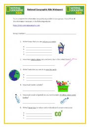 English Worksheet: National Geographic Kids Webquest