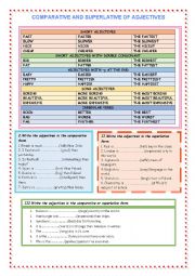 English Worksheet: Comparative and superlative of adjectives