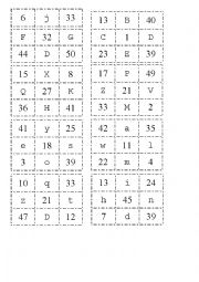 English Worksheet: [BINGO] Numbers 1-50